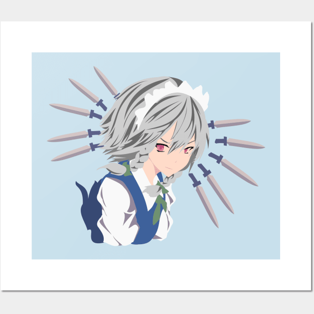 Sakuya Izayoi Wall Art by stargatedalek